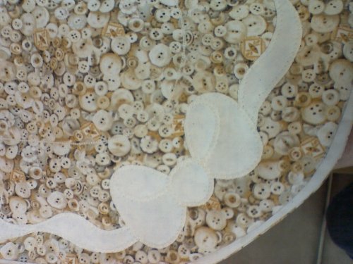 Closeup of detail on Appliqued Tablerunner