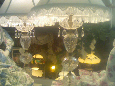 Vintage and/or Unique Crystal Lamp Set